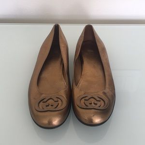 Metallic Gucci Flats